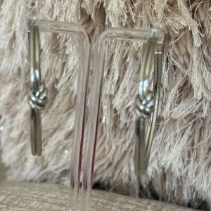 Silver Knot Hoop Earrings